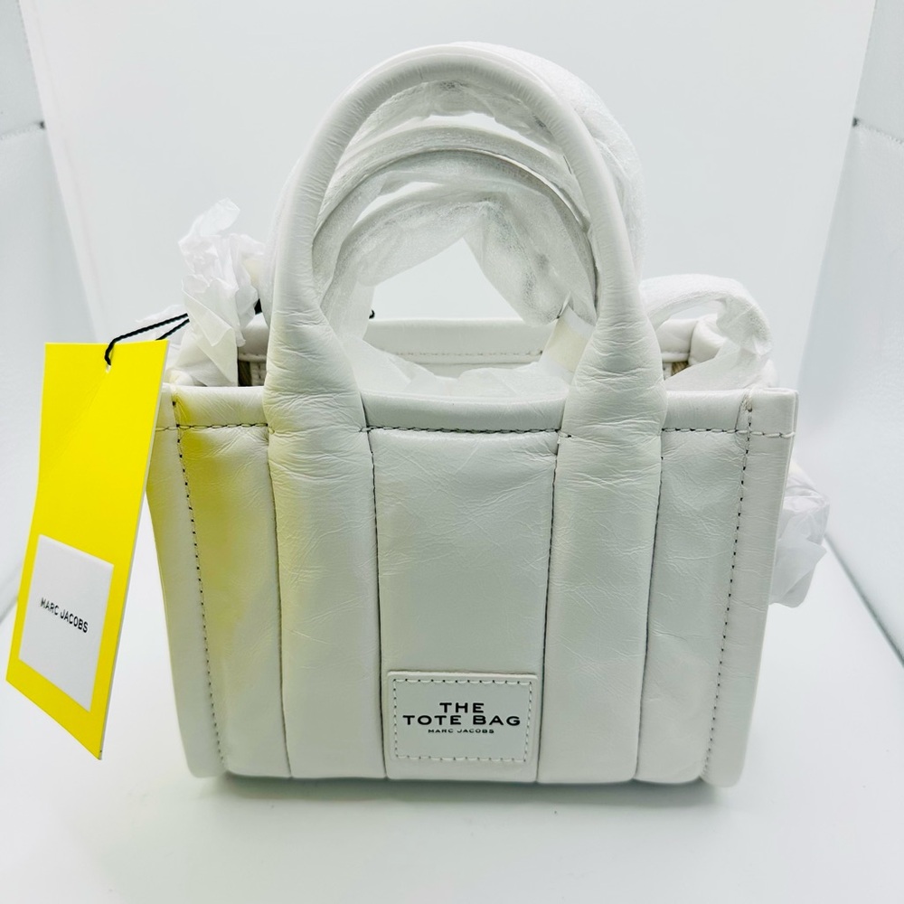 Marc Jacobs White Leather Mini Tote NWT